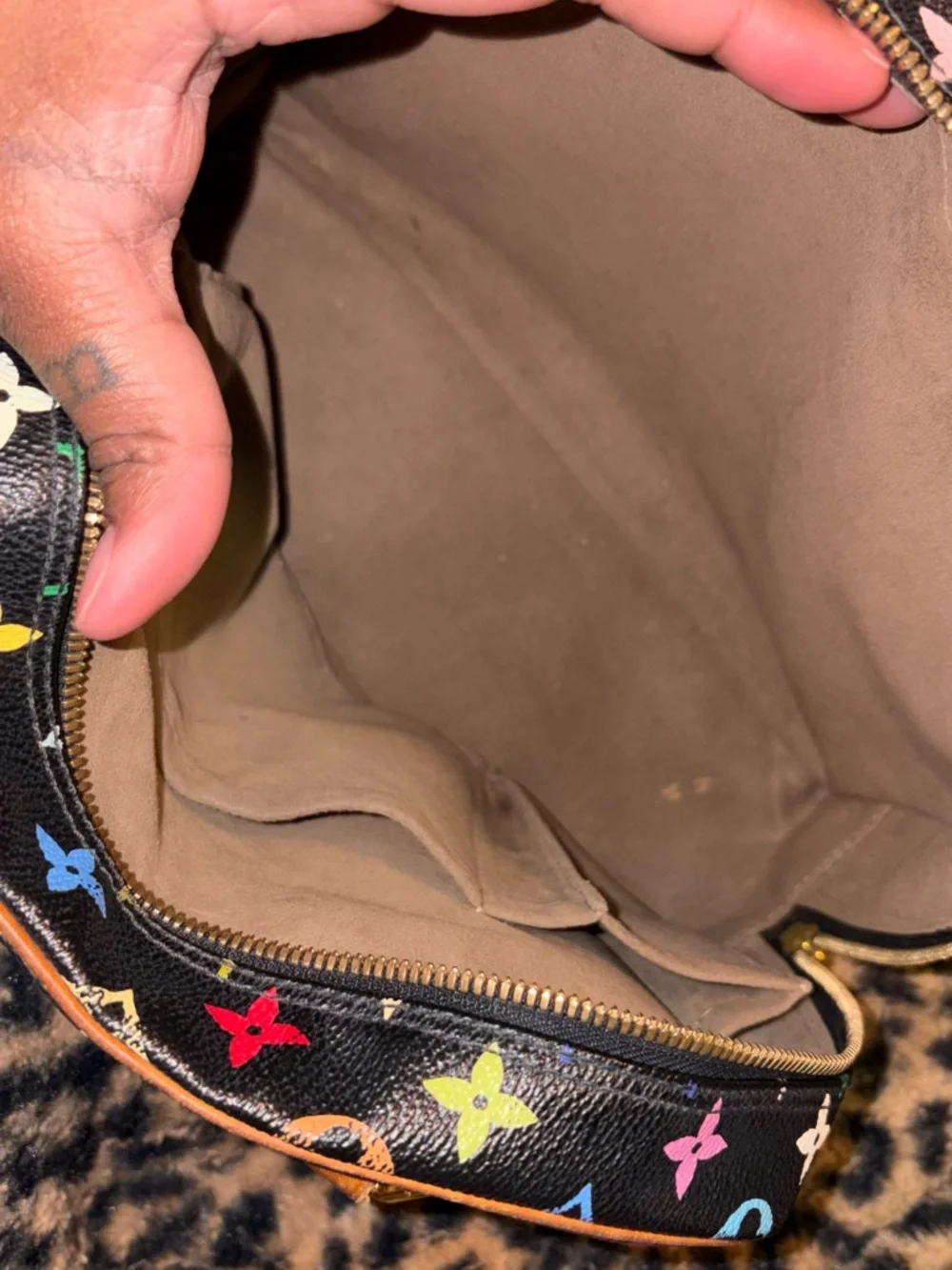 Louis Vuitton Black Multicolor Monogram Trouville - Picture 6 of 12